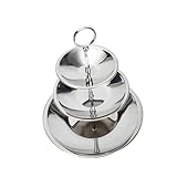 VALICLUD Présentoir à Fruits INOX 3 Niveaux, Plateau Décoratif Multifonction en Acier I...