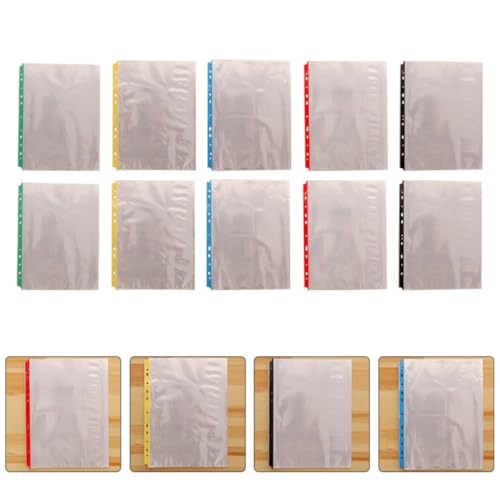 Protège-pages transparents A4 11 trous protection imperméable documents 100pcs