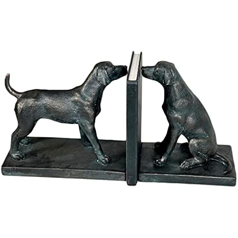 Black Resin Labrador Dog Bookends Set of 2 Cover