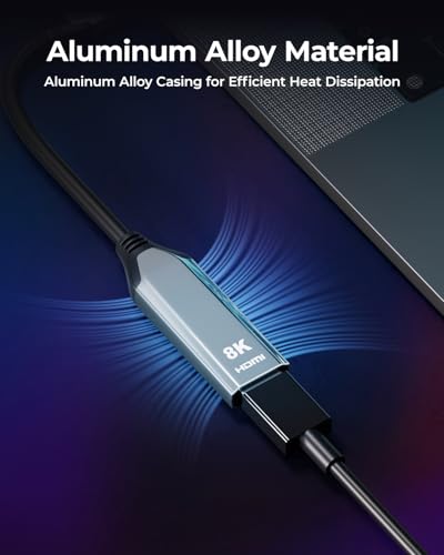 Adaptador USB C a HDMI 8K@60Hz, Compatible Thunderbolt 3/4 miniatura 7