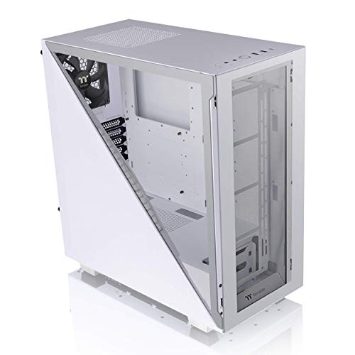 Image of Thermaltake Divider 300 Snow Triangular Tempered Glass Type-C (USB 3.1 Gen 2) Water Cooling Ready ATX Mid Tower Computer Case CA-1S2-00M6WN-00