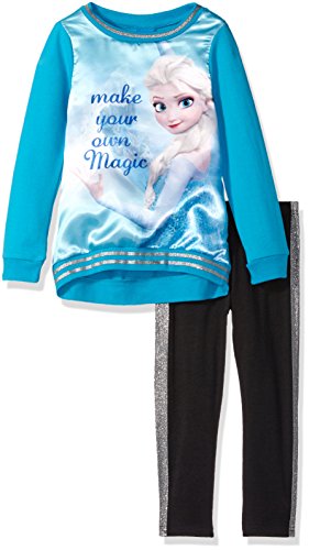 Disney Girls' 2 Piece Frozen Elsa Sweatshirt and Legging Set