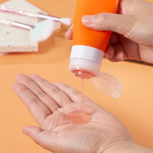 Image of INSFIT Travel Bottles for Toiletries, TSA Approved 3oz Travel Size Containers, BPA Free Leak Proof Squeezable Silicone Tubes for Shampoo Conditioner Lotion Body Wash with Labels