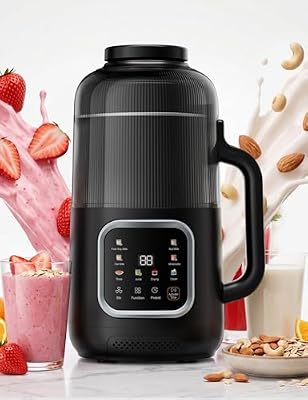 Automatic Nut Milk Maker Machine 10-in-1, Soy Milk Maker Soybean Almond Oat Milk Blender 50oz, Plant Milk Plant Based, Sound Shield 12H Delay Self-Clean Keep Warm, BPA Free 304 Stainless Steel
