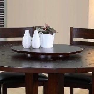 Wood Very Dark Espresso Lazy Susan Turntable Tray 21" Home Supply Maintenance Store