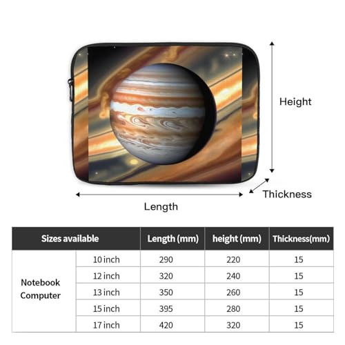 Jupiter Landscape Laptop Sleeve Case 17 Inch Suitable for Notebook Computer Tablet Traveling Carrying Simple Case4