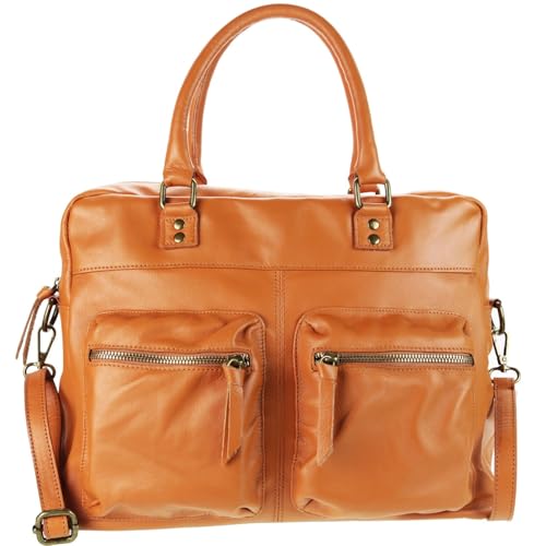 OLIVIA - Sac à main femme cuir, Sac en cuir De Vachette - Porte Main, Epaule modele BIZNES-CITY 37X27X15 CM + Cadeau Surprise