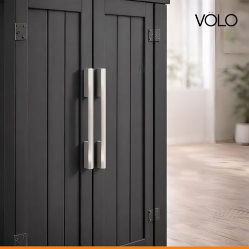 Image of VOLO Wardrobe and Cabinet Pull Handle - Versatile Handles for Wardrobes, Drawers, Sliding Closets, and Doors in Kitchens, Offices, and Bedrooms (SAC-35) (Satin, 288MM (12 Inch)) Pack of 1 piece