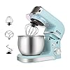 Kitchen in the box Stand Mixer,3.2Qt Small Electric Food Mixer,6 Speeds Portable Lightweight Kitchen Mixer for Daily Use with Egg Whisk,Dough Hook,Flat Beater (Blue)