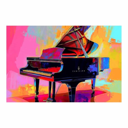 Œuvres musicales colorées AMXBZC pour transformer les murs d'une chambre d'ado sans cadre