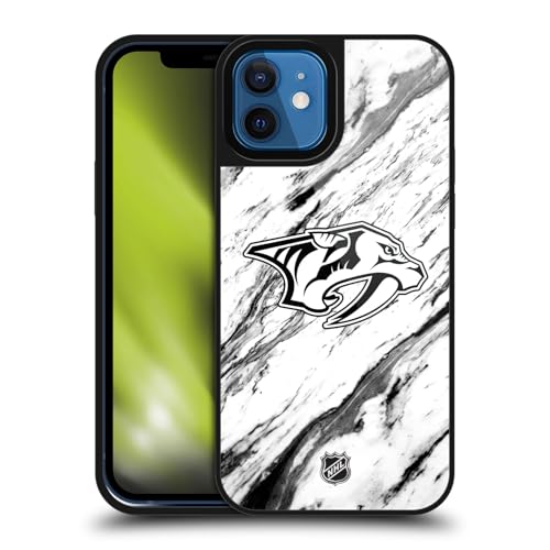 Coque iPhone 12 protection militaire NHL Nashville Predators marbre pour smartphone Apple