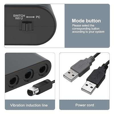 Gamecube Controller Adapter for Switch 2 & Switch 1/OLED PC WII U