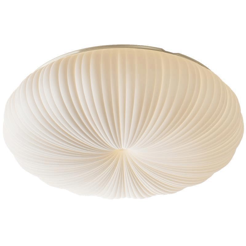 HNVBDOPAE Nordic Simple Creamy Wind Led Ceiling Lamps Bedroom Iron Art Round Ceiling Lights Hallway Close to Ceiling Light Fixtures Three-Color Dimming Ceiling for Living Room Study(23Cm)/60Cm