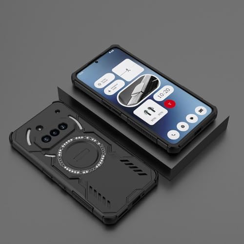 Image of Back Cover Case for Nothing Phone 3a 5G | 360 Protection Mobile Phone Case Mag-Safe | Camera Protection | Back Cover for Nothing Phone 3 a 5G / 3a 5+G - Black TPU+PC