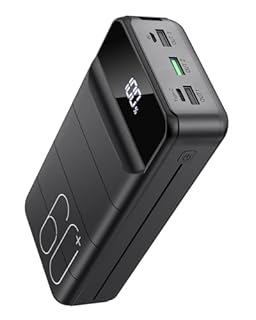 PDBEST PowerBank 60000mAh Fast Charging, Battery Pack 22.5W Power Bank with USB C, Portable Charger LED Display, 4 Outputs and 2 Inputs Compatible with iPad Tablets iPhone etc.