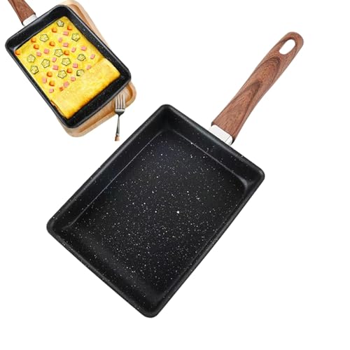 Eventerde - Sartén para tortilla japonesa (16 x 36 cm, sartén rectangular profunda, estufas rectangulares con revestimiento antiadherente, sartén cuadrada