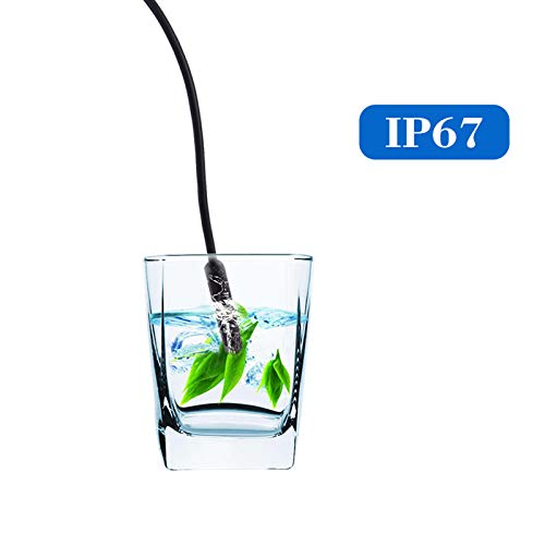 DECDEAL Endoscópio de lente de 6,5 MM 6 LED IP67 à prova d'água Fio de boroscópio de inspeção 5M Sn