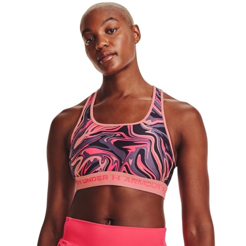 Image of Under Armour Crossback Mid Impact Heather Bra