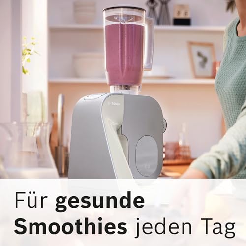 Image of Bosch MUM58L20 - Powerful 1000 W Kitchen and Pastry Machine - 7 Speed + Turbo - 3.9 L Stainless Steel Bowl - with Accessories - Mineral Grey /Silver