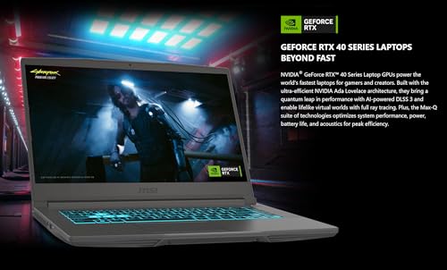 Image of msi Thin Gaming Laptop, 15.6 inch FHD 144Hz, Intel Core i5-13420H, NVIDIA GeForce RTX 4060, Gray (2025) (64GB RAM | 2TB PCIe SSD)