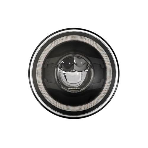 Phare LED 7 pouces blanc DRL haute luminosité avec signal de virage jaune
