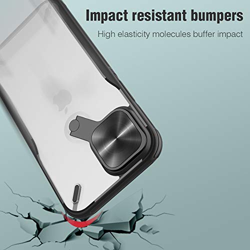Nillkin Camshield Pro Cyclops Clear Case Compatible With Iphone 12 Pro Max, Slim Protective Cover Case Spin Camera Protector Hard Pc & Tpu Phone Case For Phone 12 Pro Max 6.7'' Black #TOP6