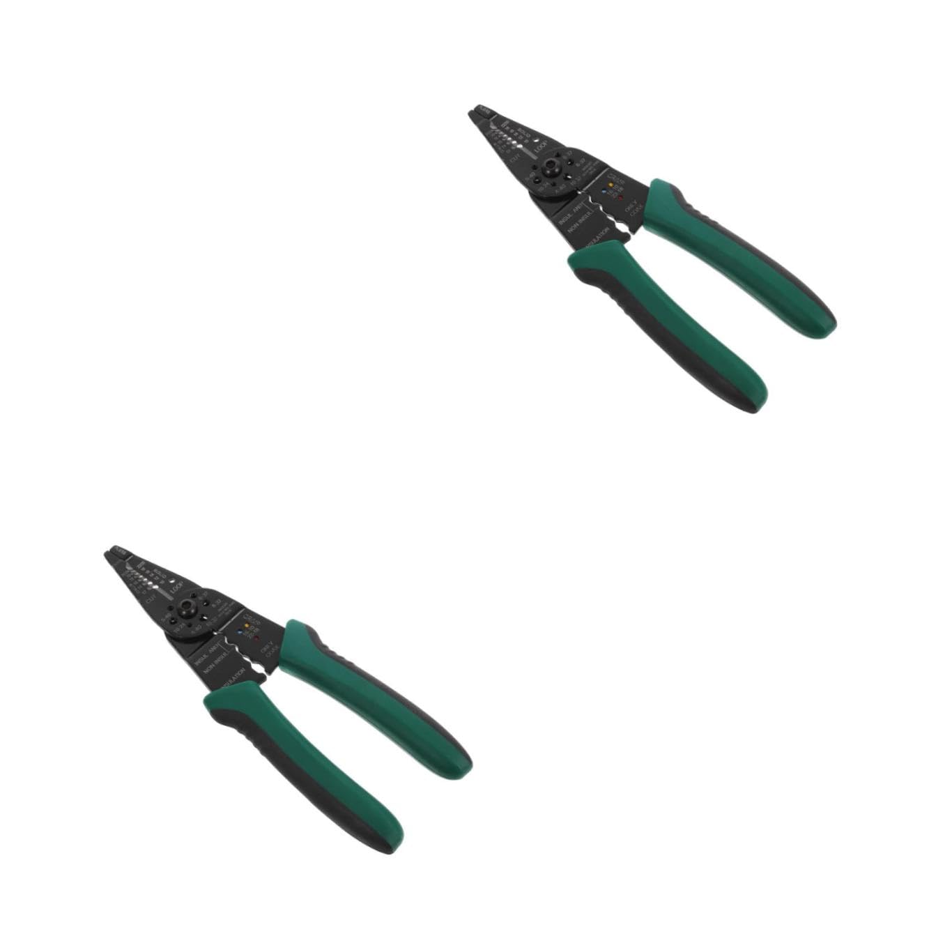 Hemobllo 2 Pezzi Pinza Spelafili e Crimpatrice Manuale Multifunzione per Elettricisti con Meccanismo Cricchetto per e Crimpatura Efficiente Impugnatura Ergonomica Antiaffaticamento