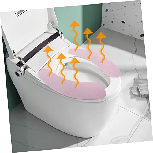 DOITOOL 5 Stück Beheizter Toilettensitz Beheizter Toilettensitz Kissenbezug Toilettensitzwärmer Kissen Toilettensitze Kissen Für Winter Pu Toilettendeckel Weiß Alle Jahreszeiten – Bild 8