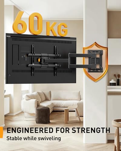 Support mural TV bras long 65 pouces orientable VESA 400x400 PGMF24B