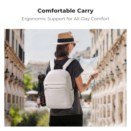 Image of K&F CONCEPT Lightweight Camera Backpack Bag, Professional Photography Bag Compatible with Canon /Nikon /Sony Camera and Lens Accessories, Camera Case with Tripod Strap & Rain Cover Beige