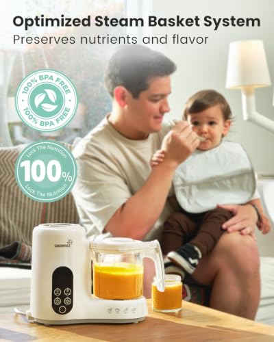 Grownsy Baby Food Maker Steamer and Blender Processor White - image 9