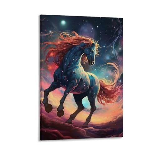 Impression sur toile cheval pour créer une ambiance spa moderne dans votre salle de bain