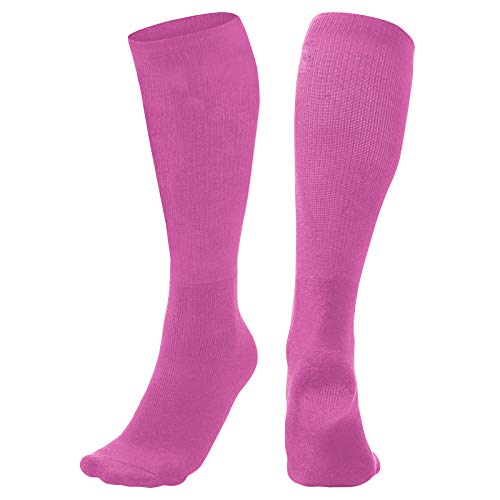 CHAMPRO Multi-Sport Socks, Dozen, Adult Large, Hot Pink