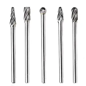 TJATSE 5Pcs 1/4 Inch Aluma Cut Carbide Burr Set 4.4