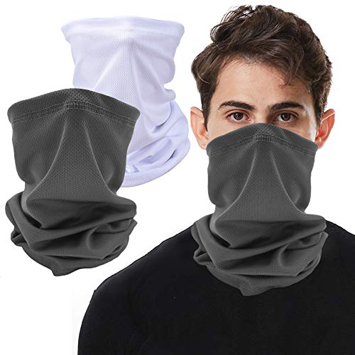 TaimeiMao 2pcs Polaina para el Cuello Deportes al Aire Libre,Pasamontañas Moto Bandana,Pasamontañas Unisex para el Cuello,Seda Pañuelo Pasamontañas,Multifunción Pasamontañas Cover