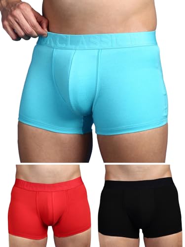 Image of ONN UK Classic Men's Ultra Soft Modal Fabric Mini Trunk with Feather Touch Ultra Soft Waistband (Pack of 3)