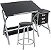 Wxnnx Regulowany stół kreślarski z szufladą i stołkiem do czytania pisania, czarny
