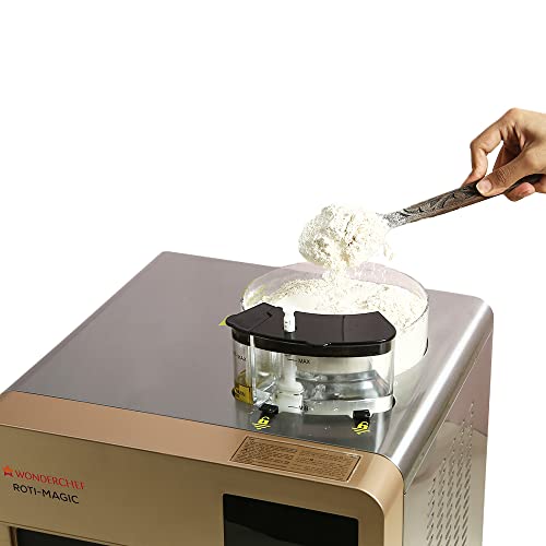 Image of Wonderchef Roti Magic, Fully Automatic Electric Roti Maker Machine for Homemade Hot Fresh Rotis, Dough Kneading, Rolling and Baking, Easy to Use, 12+ rotis in 15 mins, 2-Yr Warranty