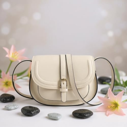 Image of AFKOMST Crossbody Bags for Women,Small Saddle Purse and Boho Cross Body Handbags,Vegan Leather