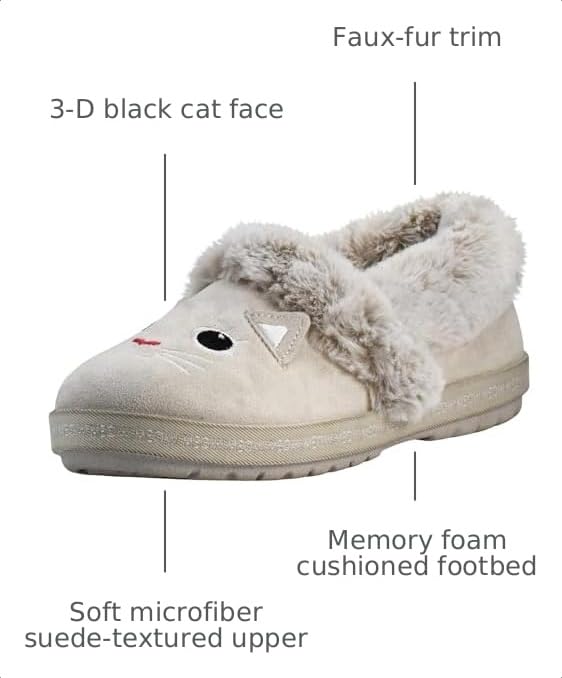 Image of Skechers Women's Bobs Too Cozy Meow Pajamas Slipper