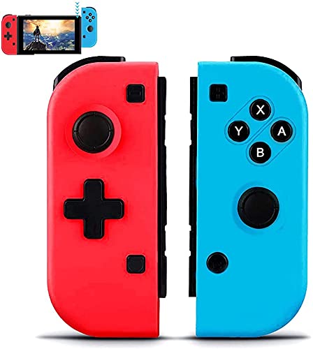 TUTUO Wireless Controllers for Nintendo Switch, Joypad Wireless Controllers Remote Motion Joypads L/R Switch Gamepad Bluetooth Replacement Controller Compatible for Nintendo Switch （Red and Blue