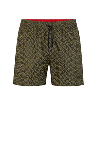 HUGO Herren AYO Badeshorts aus schnell trocknendem Recycling-Gewebe mit...