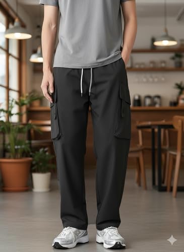 Image of Lymio Cargo for Men || Cotton Cargo Pant || Drawstring Waist Pant (Also Available in Plus Sizes) (153-156)