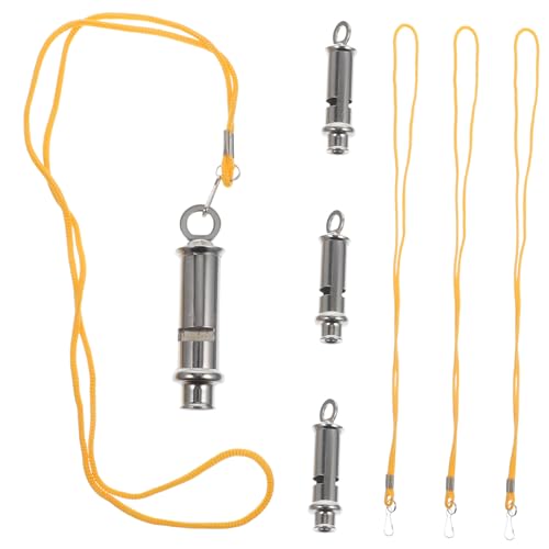 4 silbatos de acero inoxidable para árbitros y deportes miniatura 1
