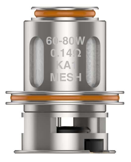 Geekvape M Series Replacement Coils, Mesh Design, Press-fit Installation, Compatible with Geek Vape Zeus Max Tank NO Nicotine [0.14ohm] (Pack of 5)