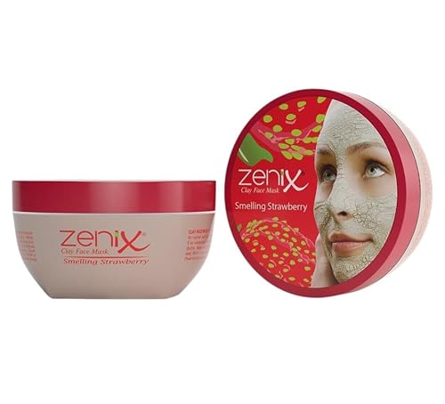 Zenix Men Face Mask Clay Erdbeere 350gr | Gesicht Maske mit Tonerde | Gesichtskur | Gesichtspflege für Männer & Frauen - gegen Pickel, Mitesser und Unreinheiten | Schlamm Gesichtsmaske
