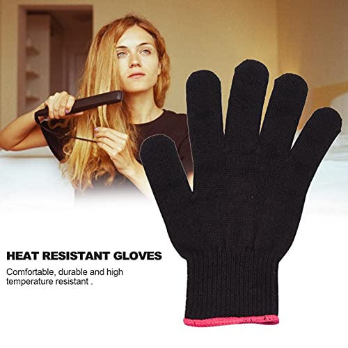 Foto von Aznever Hitzeschutzhandschuh 2 Stück Professioneller Friseur Hitzebeständiger Handschuh für Haarstyling, Lockenstab, Glätteisen Locken und Glätten des Haares Schützt sicher vor Verbrennungen