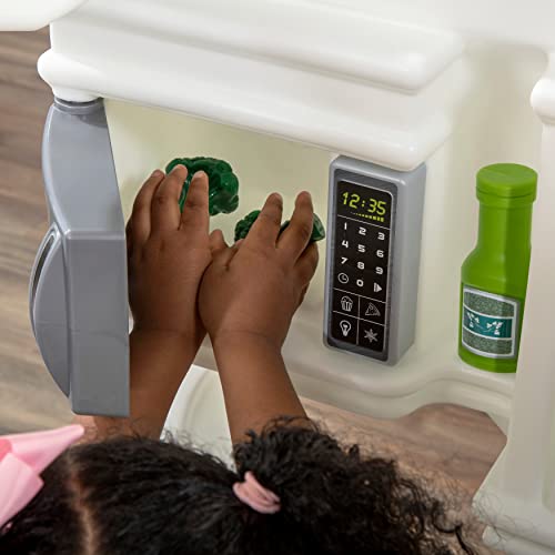 Step2 Grand Walk-in Kitchen & Grill Kids Playset, Indoor/Outdoor Kitchenette, Interactive Play with Lights and Sounds, Durable Plastic, 103 Piece Toy Accessories, Toddlers 2+ Years Old, Gray/White - image 8