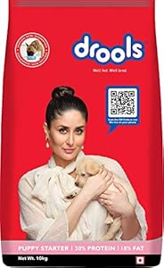 Drools Puppy Starter Dog Food , 10kg, Brown