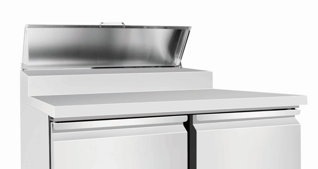METRO Professional Mesa Refrigerada para Ensaladas GSD3600, Mesa frigorífica de Acero Inoxidable Profesional, Preparación de Ensaladas, 90 x 70 x 104 cm, Plata, 261 L